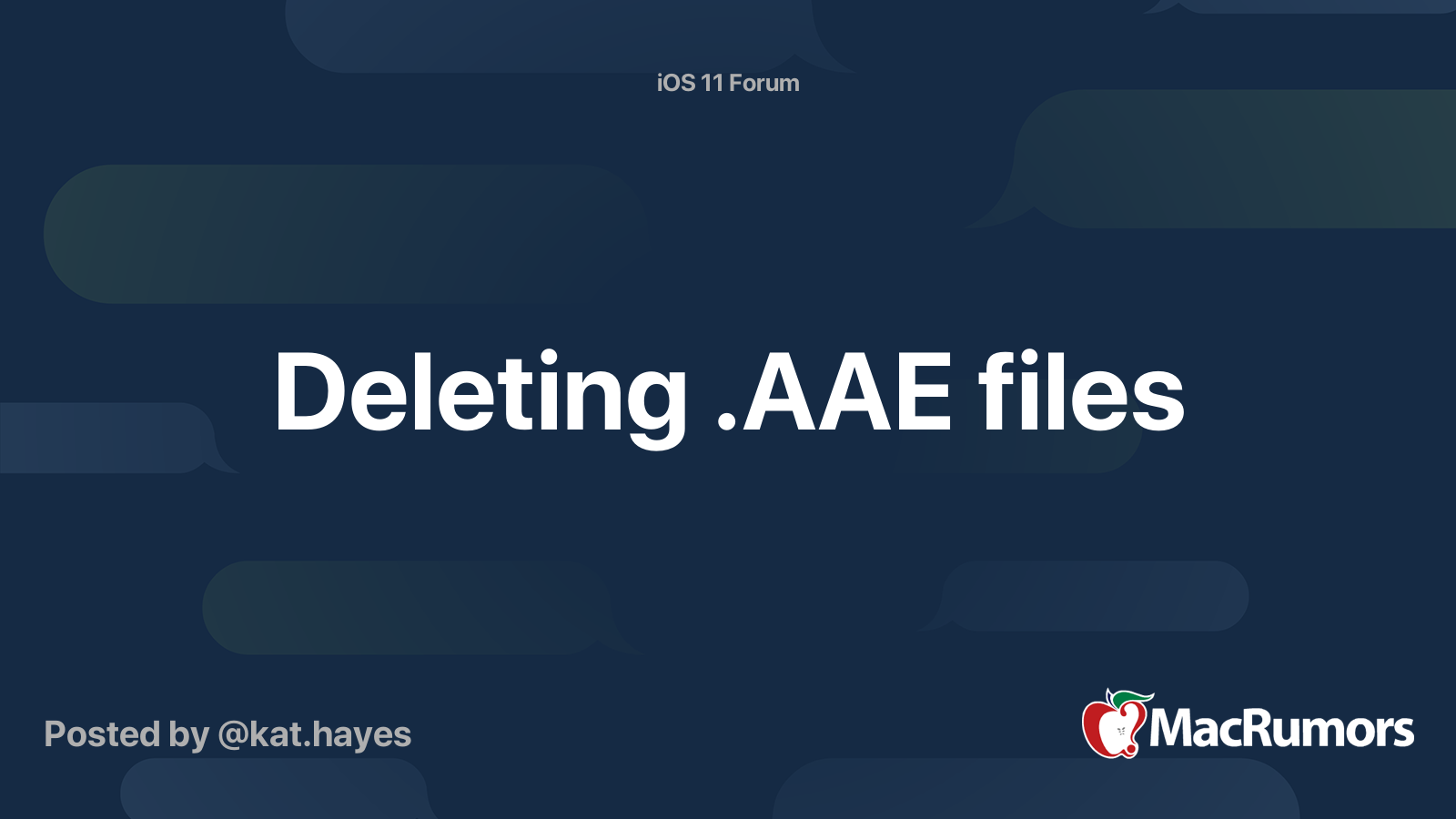 What is an aae file in photos