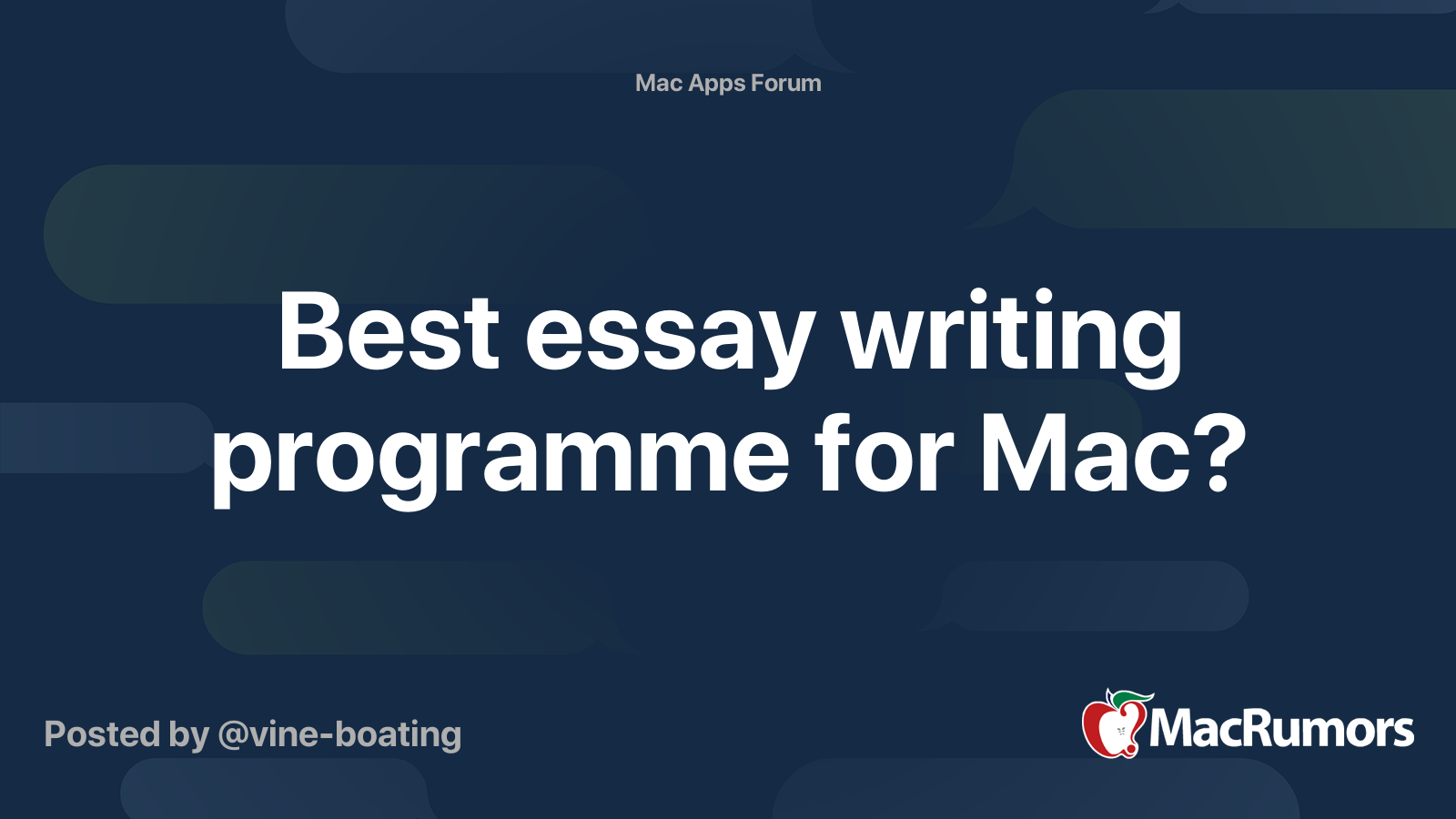 where can i write my essay on mac