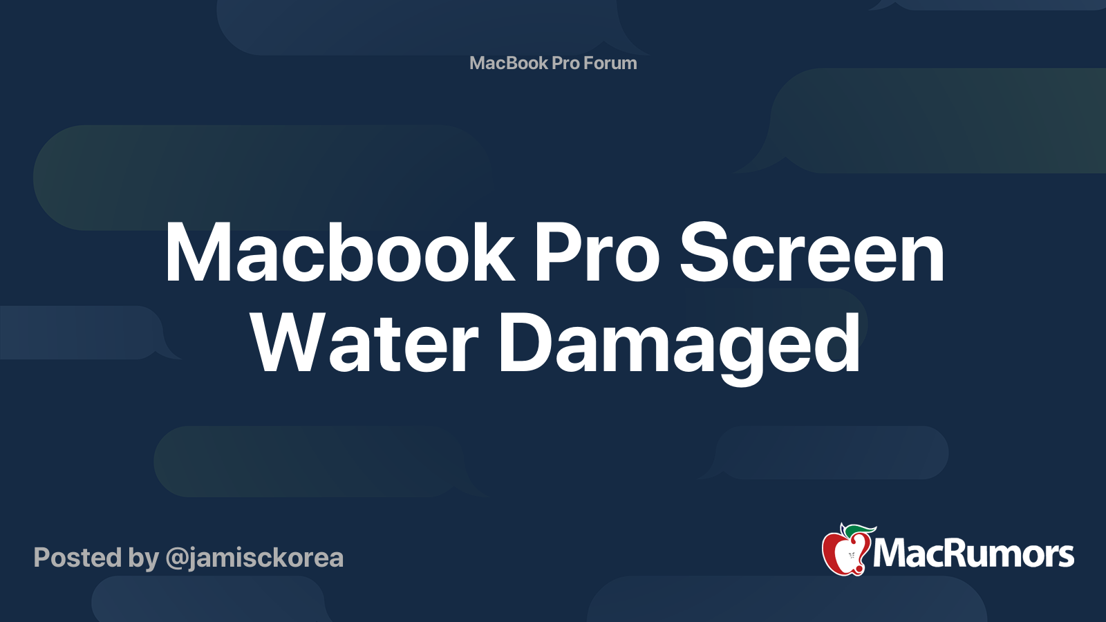 water in computer screen mac