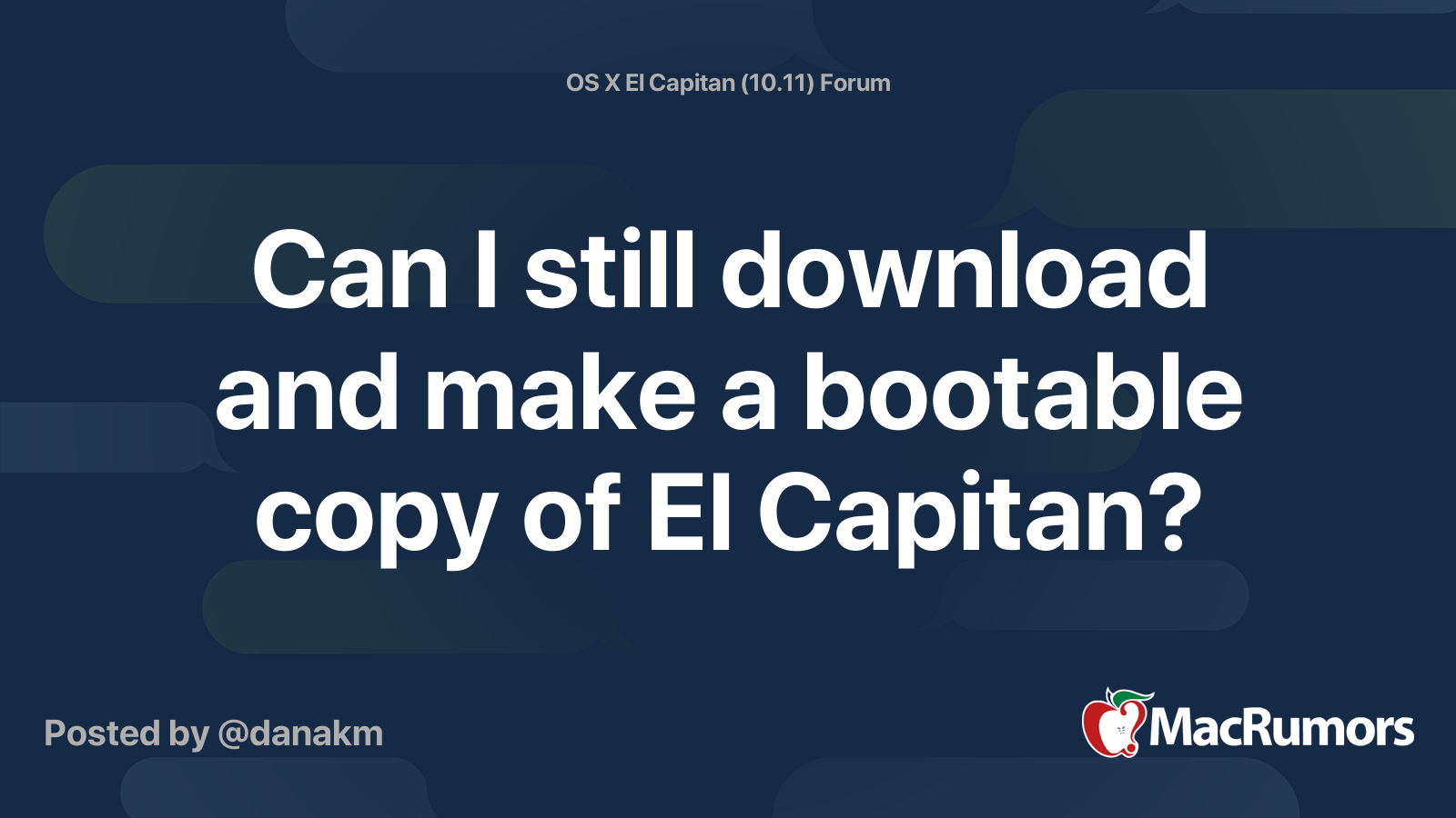 Download Bootable El Capitan