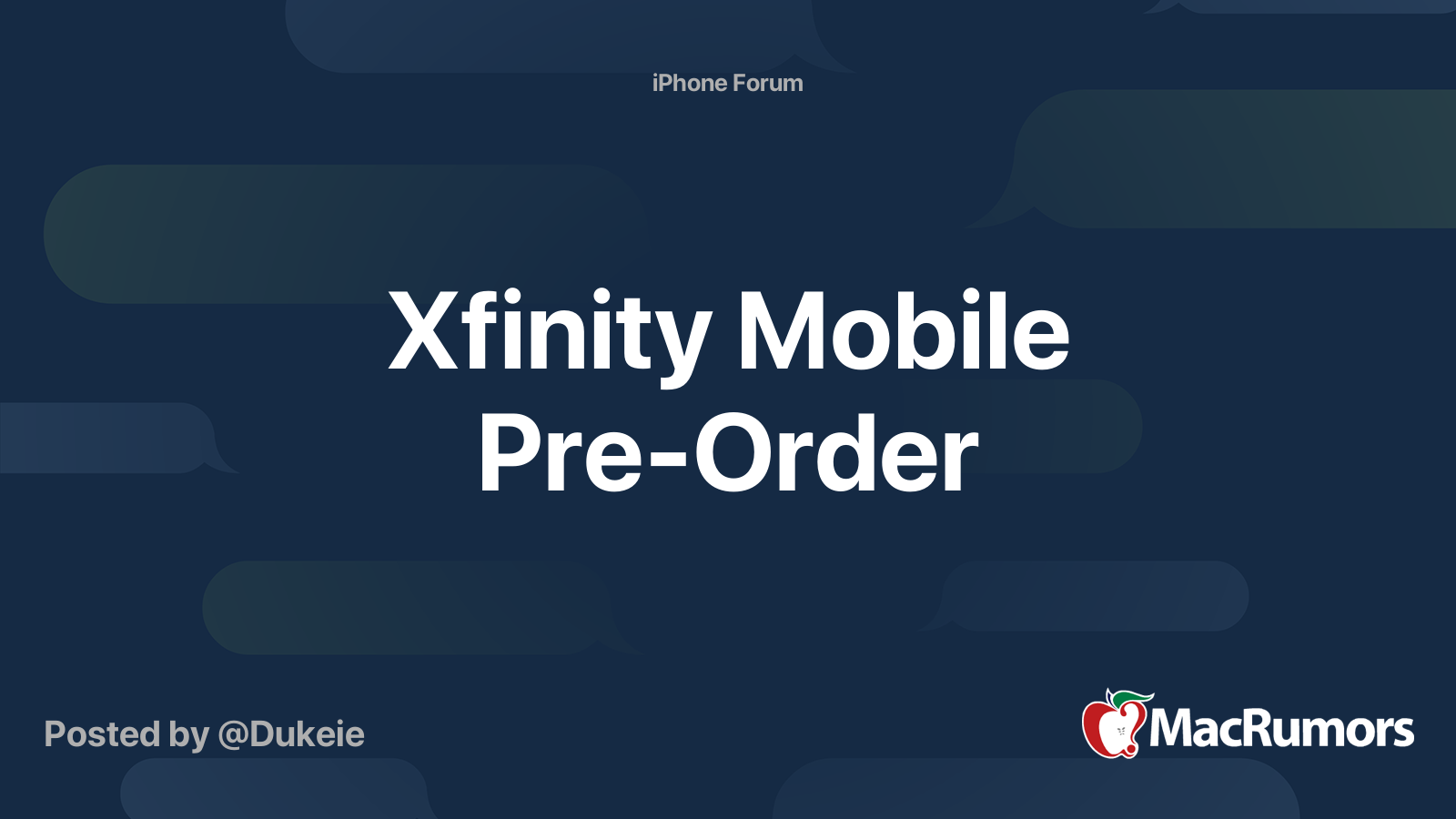 Xfinity Mobile PreOrder MacRumors Forums