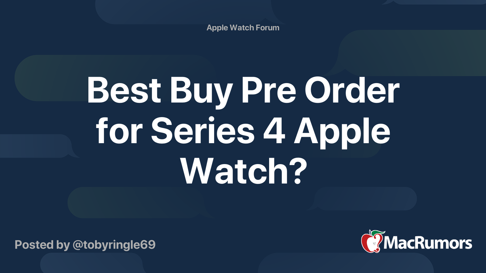 Best Buy Pre Order for Series 4 Apple Watch MacRumors Forums