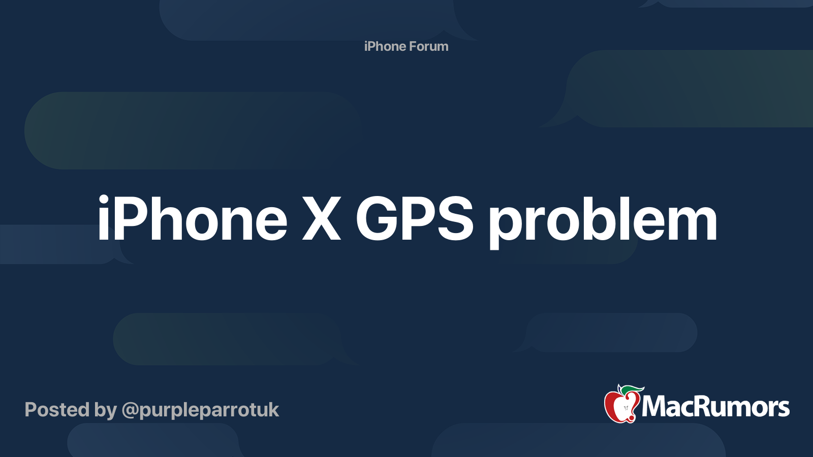 ophobe tunge strand iPhone X GPS problem | MacRumors Forums
