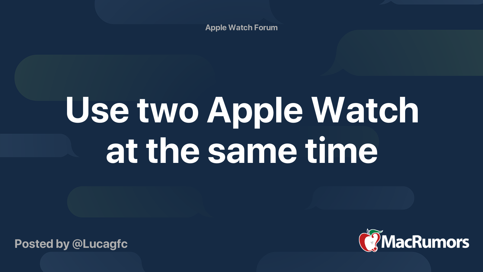 use two apple watches