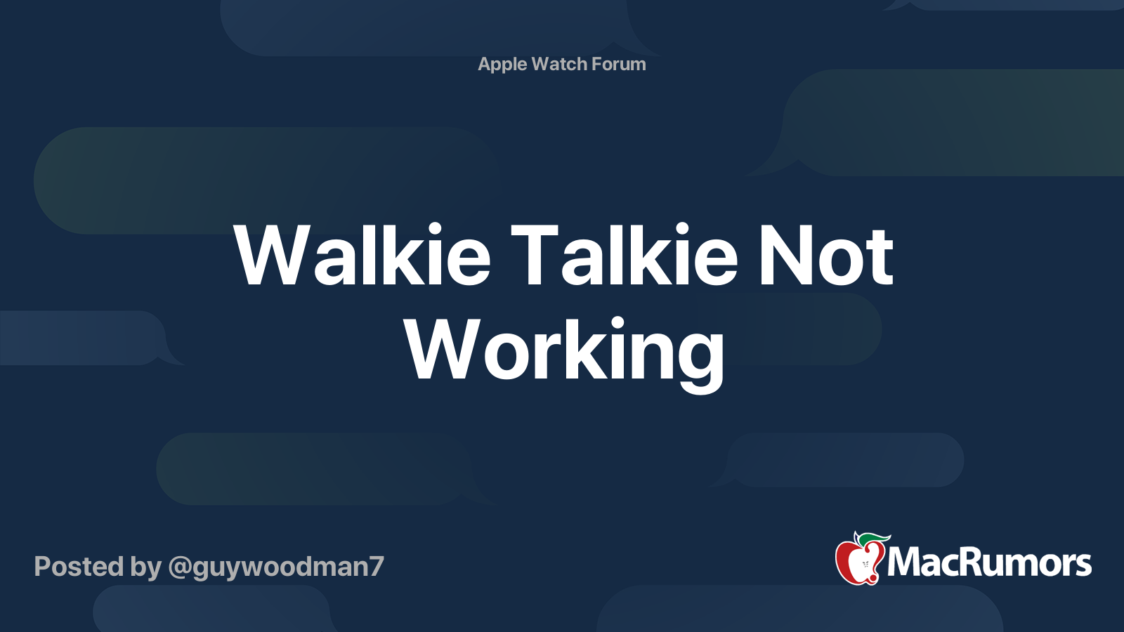 walkie talkie not working