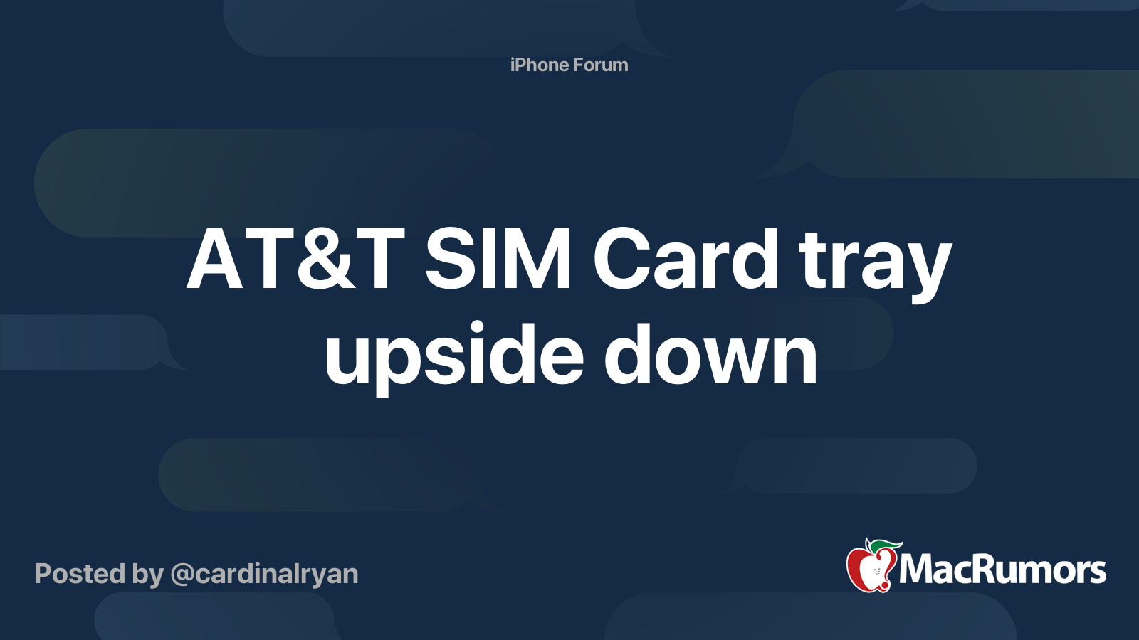 AT&T SIM Card tray upside down MacRumors Forums