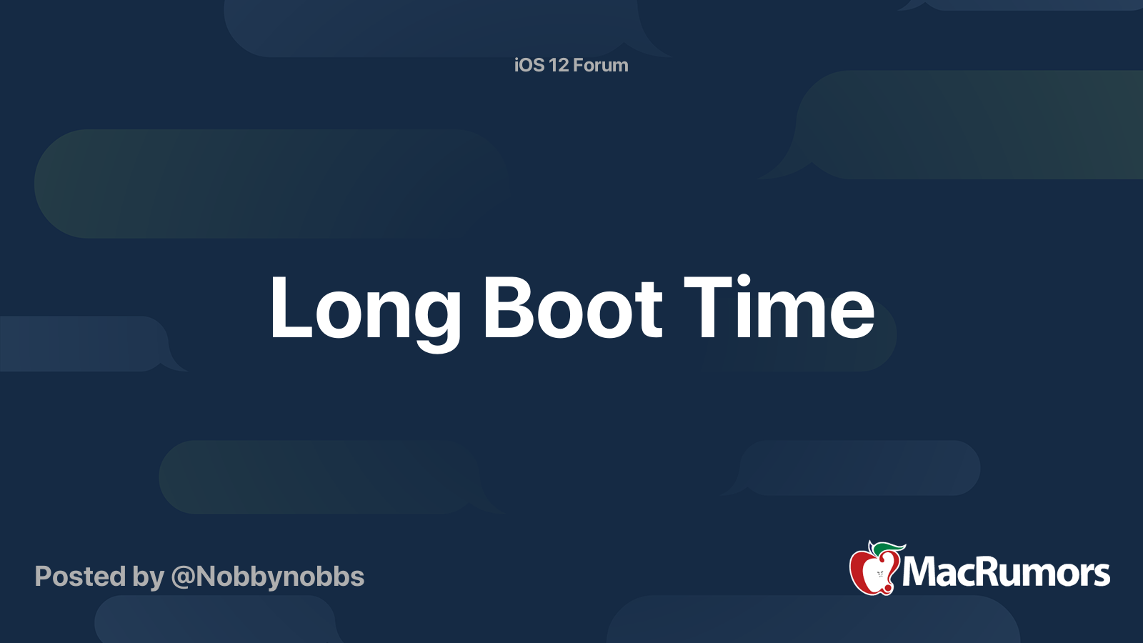 long-boot-time-macrumors-forums