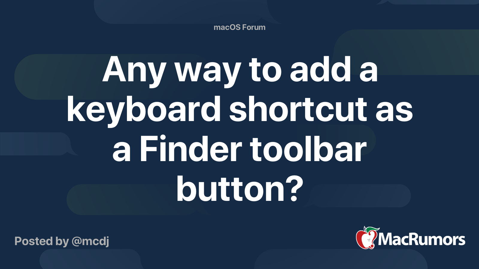 Any way to add a keyboard shortcut as a Finder toolbar button