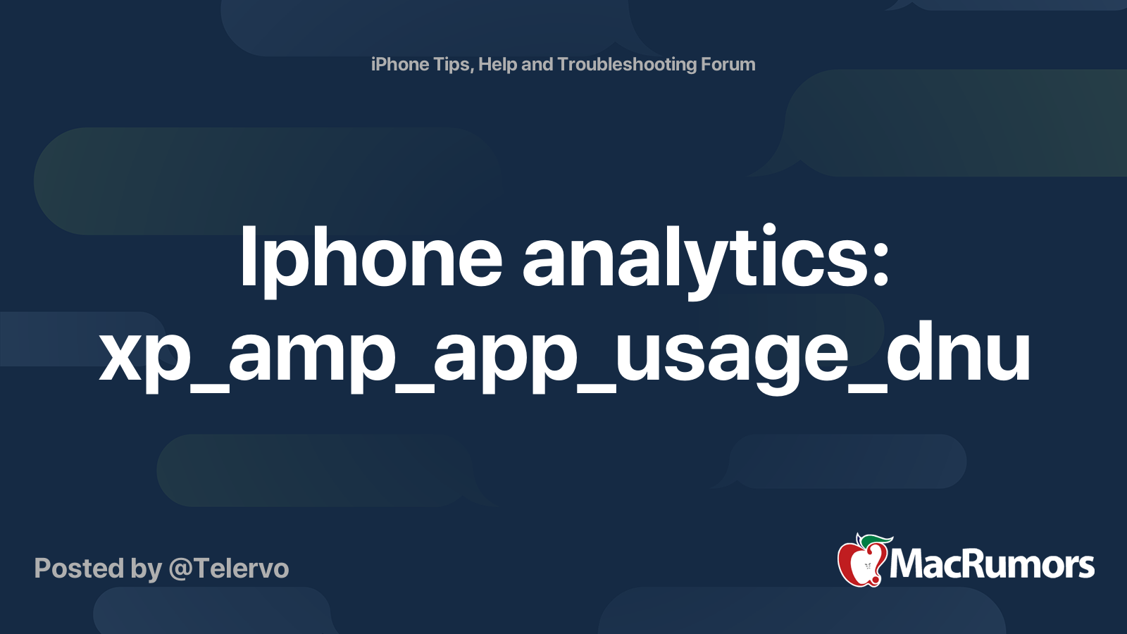 Iphone analytics xp_amp_app_usage_dnu MacRumors Forums