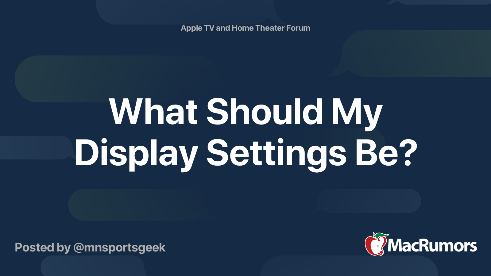 What Should My Display Settings Be MacRumors Forums