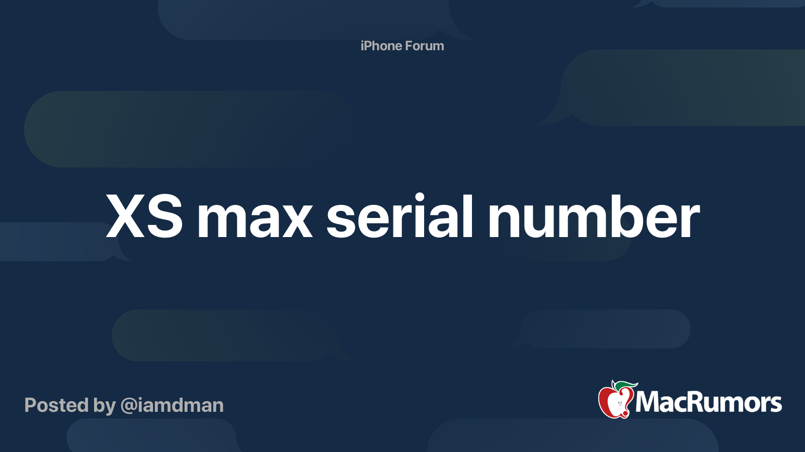 iphone xs max serial number example