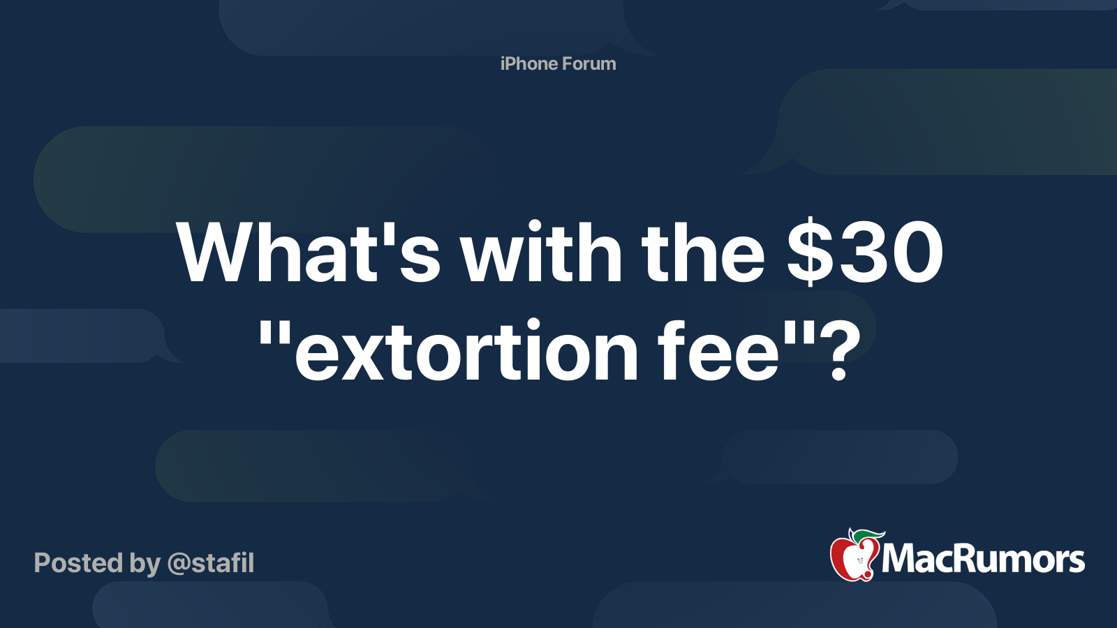 What's with the $30 