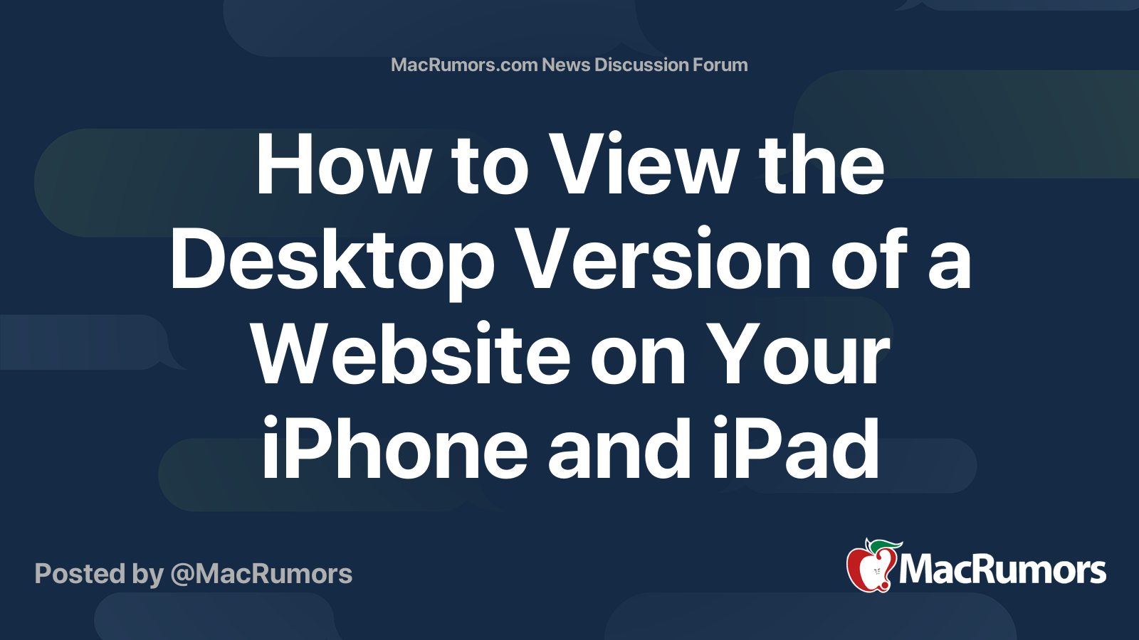 How to View the Desktop Version of a Website on Your iPhone and iPad ...