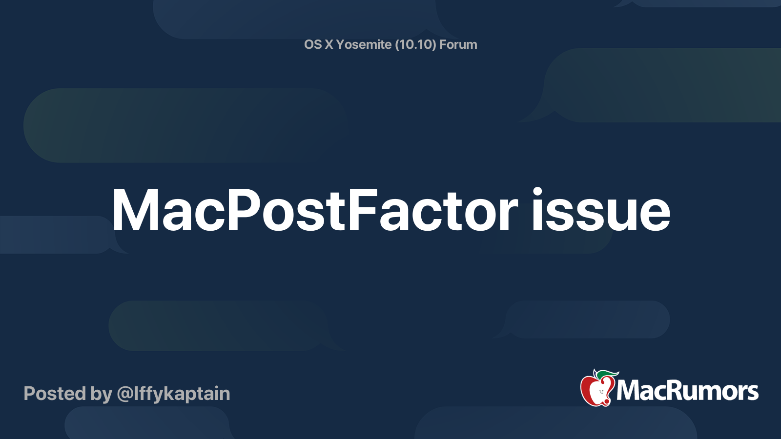 Macpostfactor instructions