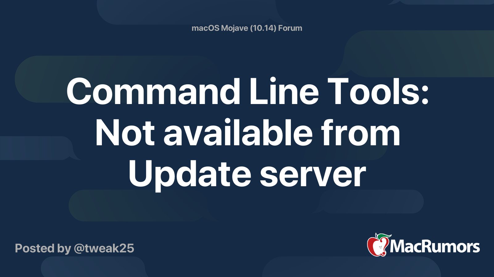 Command Line Tools Mojave