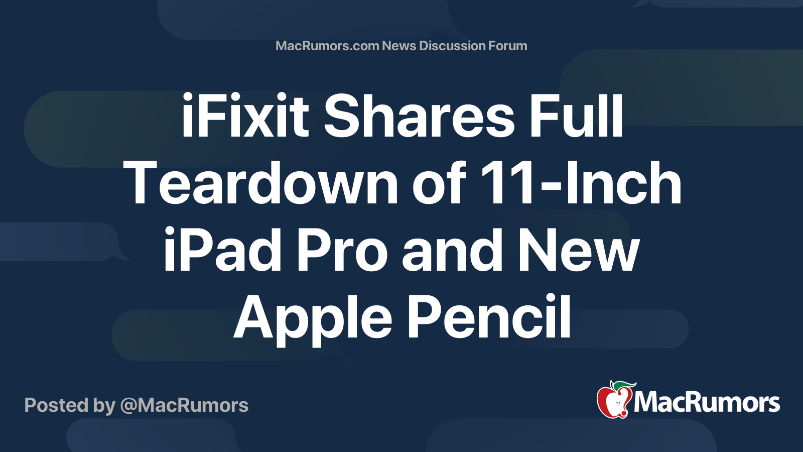 iFixit Shares Full Teardown of 11-Inch iPad Pro and New Apple Pencil ...