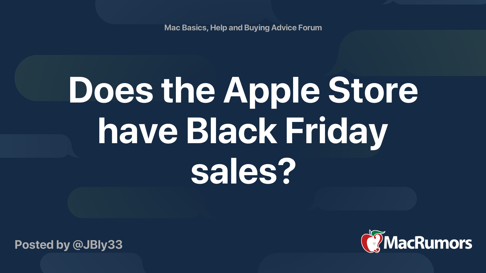 Does the Apple Store have Black Friday sales? | MacRumors Forums