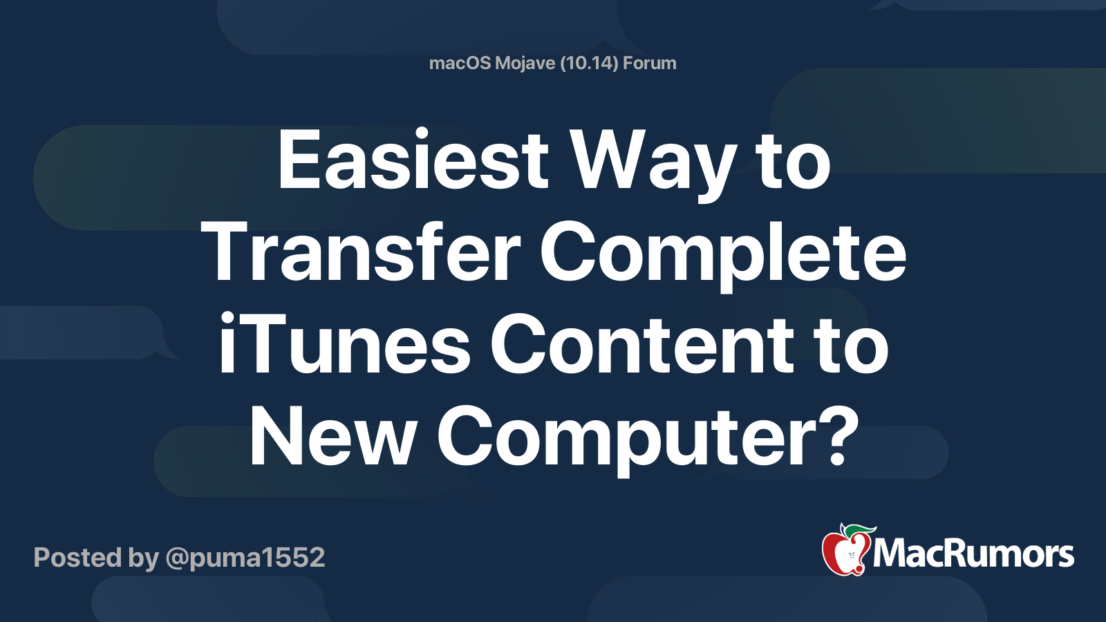 Easiest Way to Transfer Complete iTunes Content to New Computer