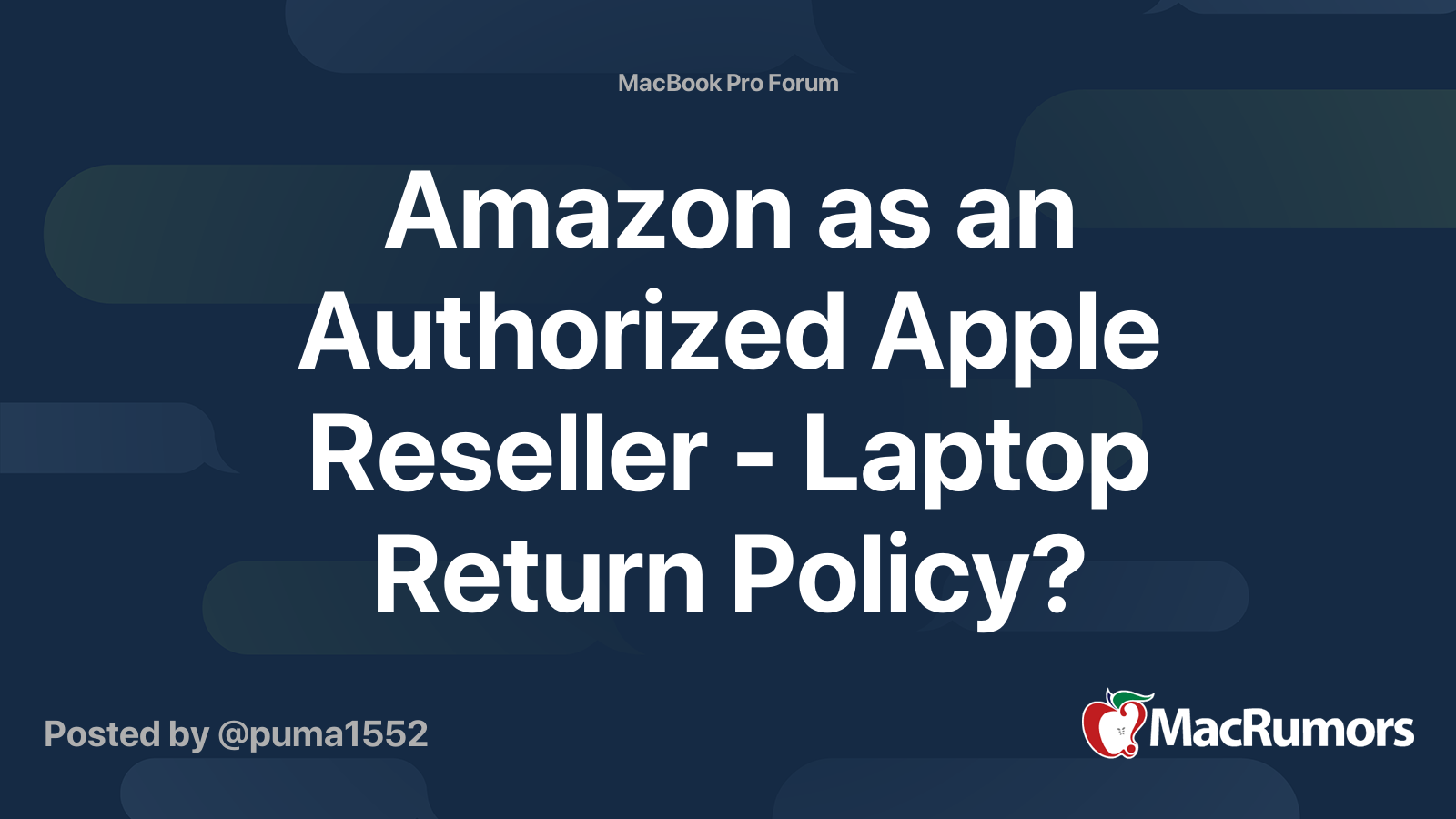 Amazon as an Authorized Apple Reseller Laptop Return Policy