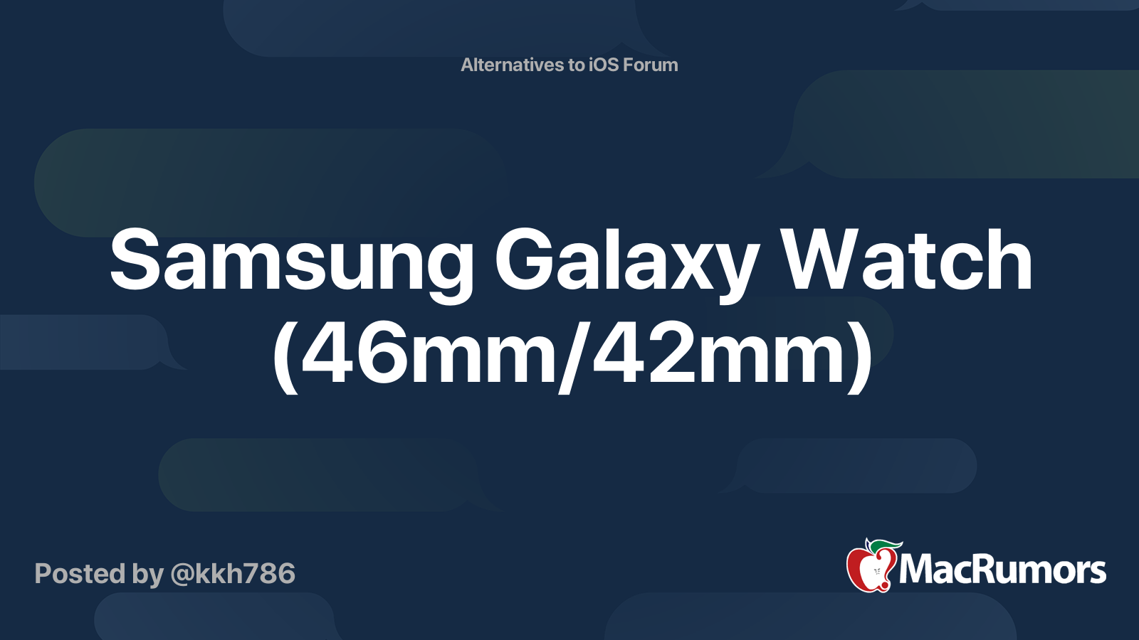 Samsung galaxy store watch forum