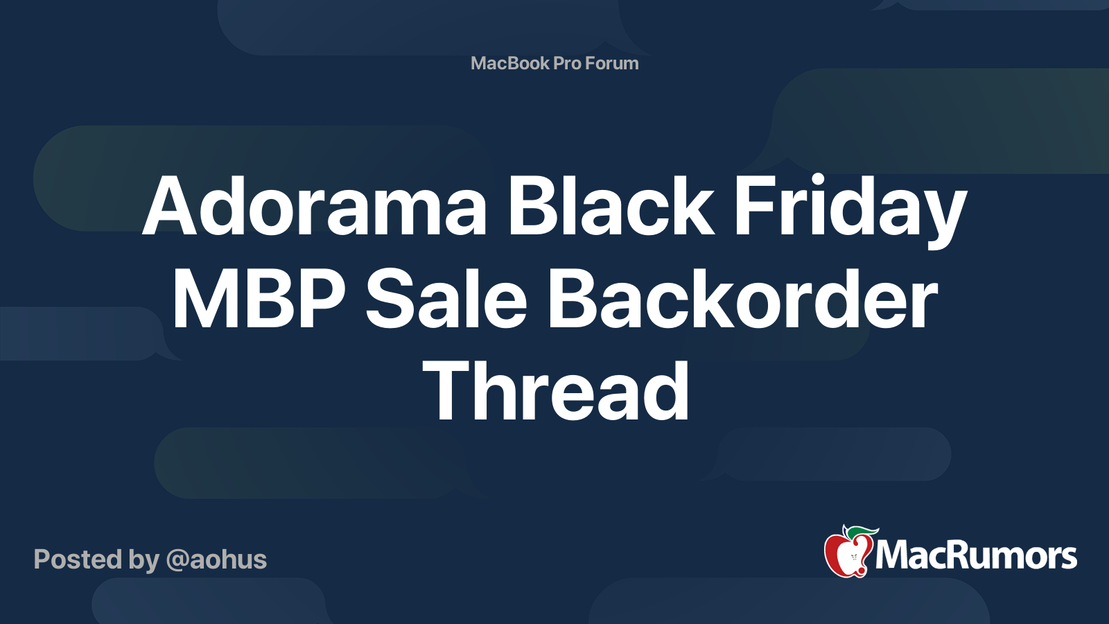 Adorama Black Friday Mbp Sale Backorder Thread Macrumors Forums