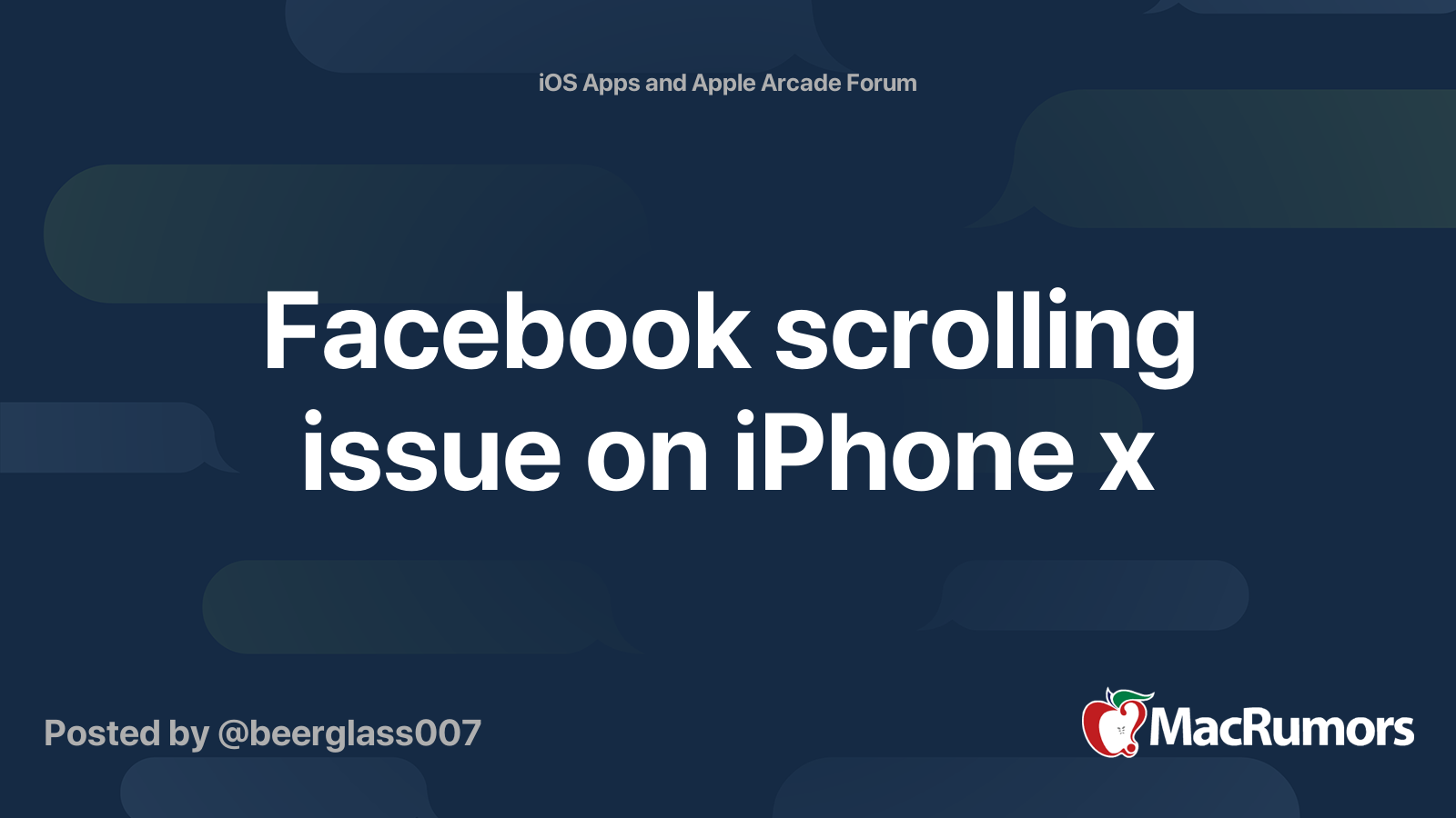 Facebook scrolling issue on iPhone x MacRumors Forums