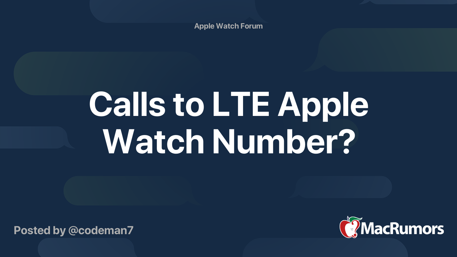 apple watch own phone number