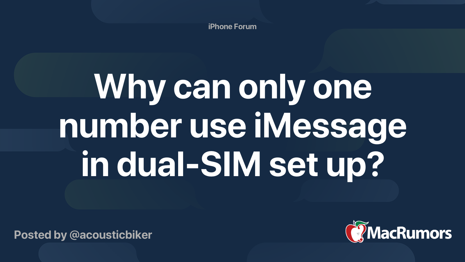 Imessage dual sim ios 13