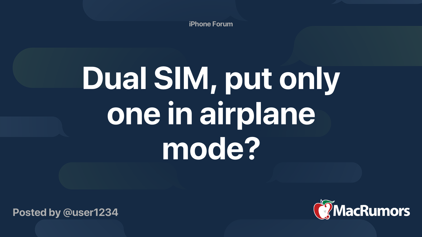 how to put one sim on airplane mode iphone