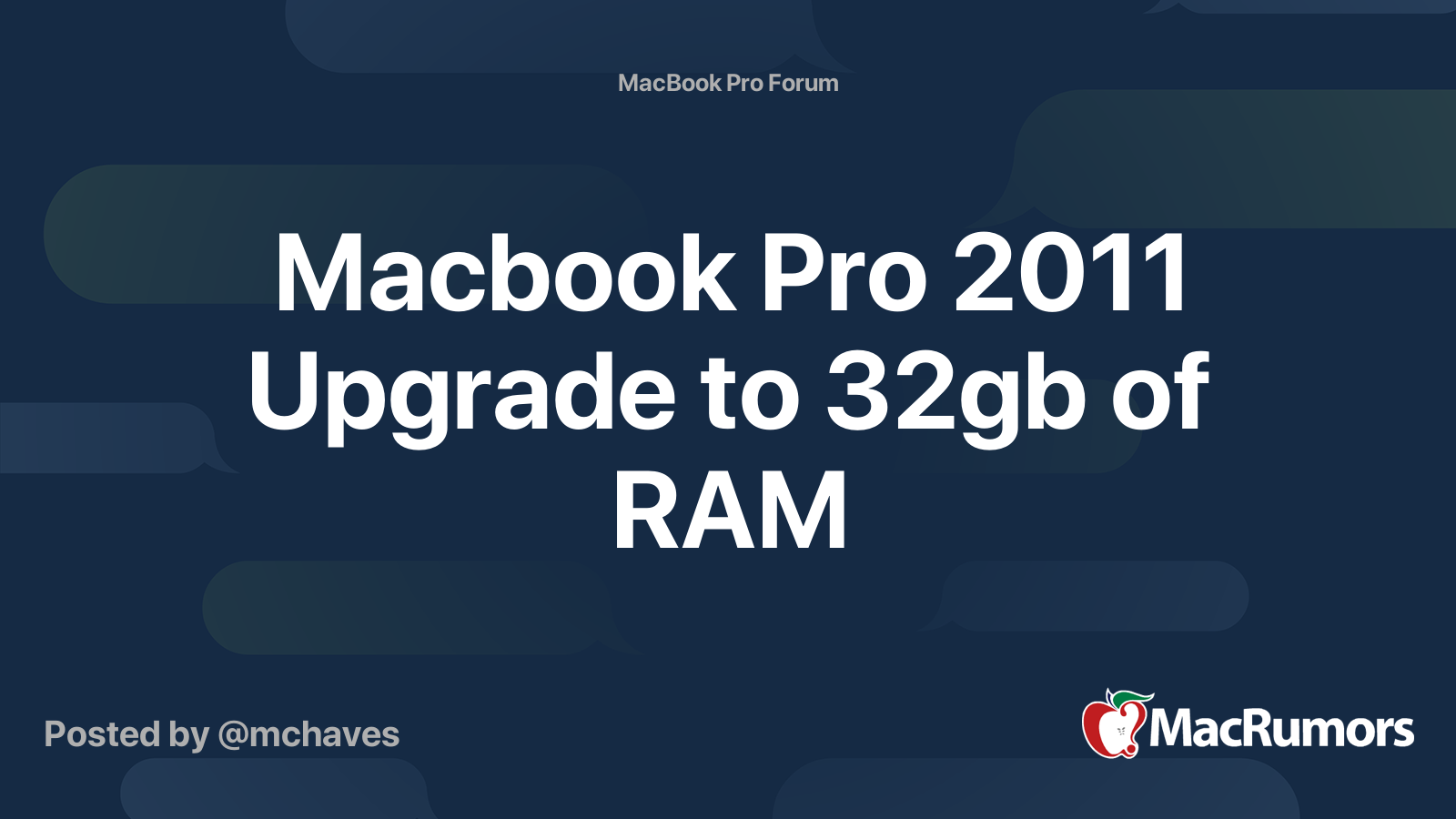 Macbook Pro 11 Upgrade To 32gb Of Ram Macrumors Forums