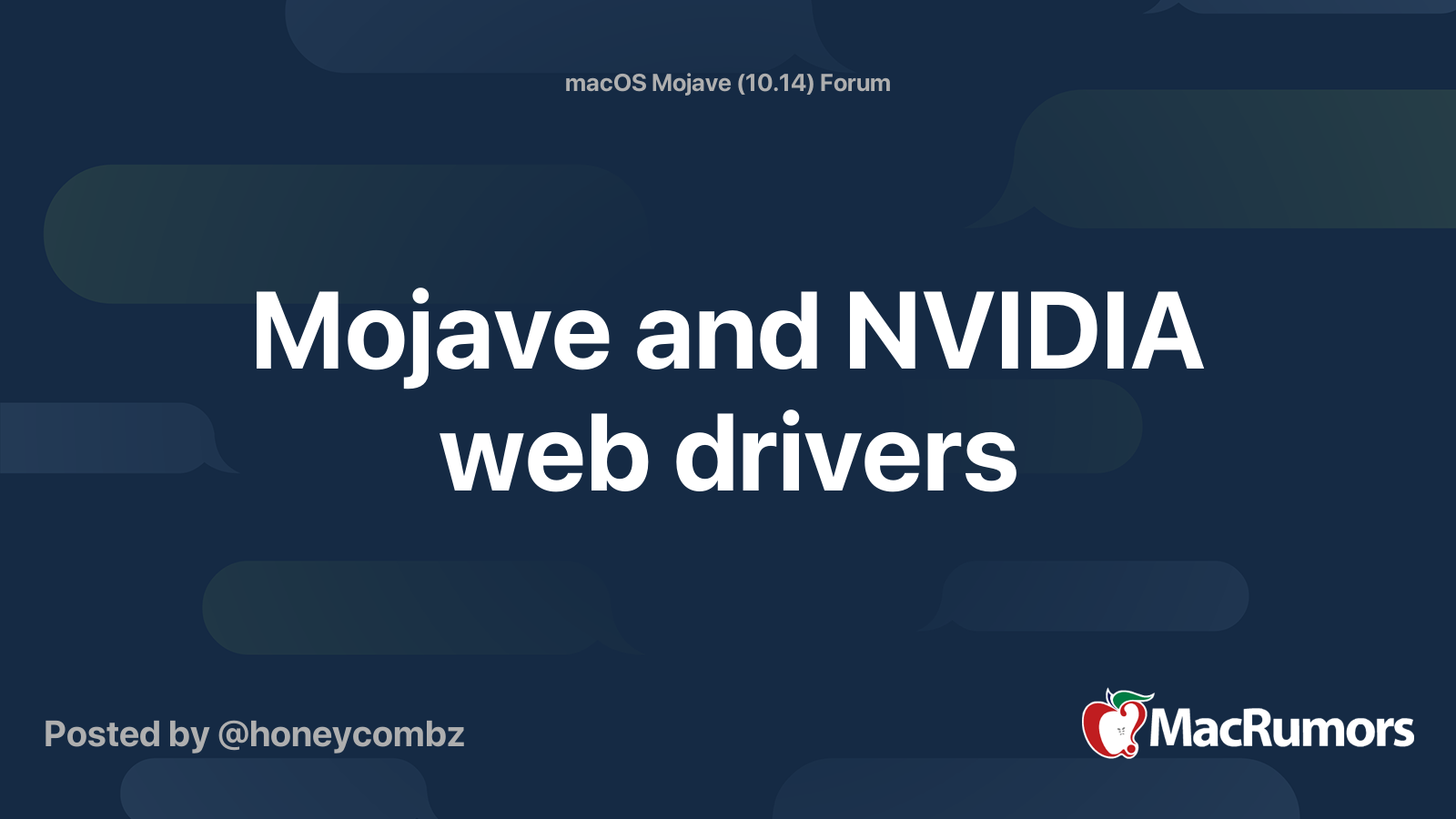 Driver discount nvidia mojave