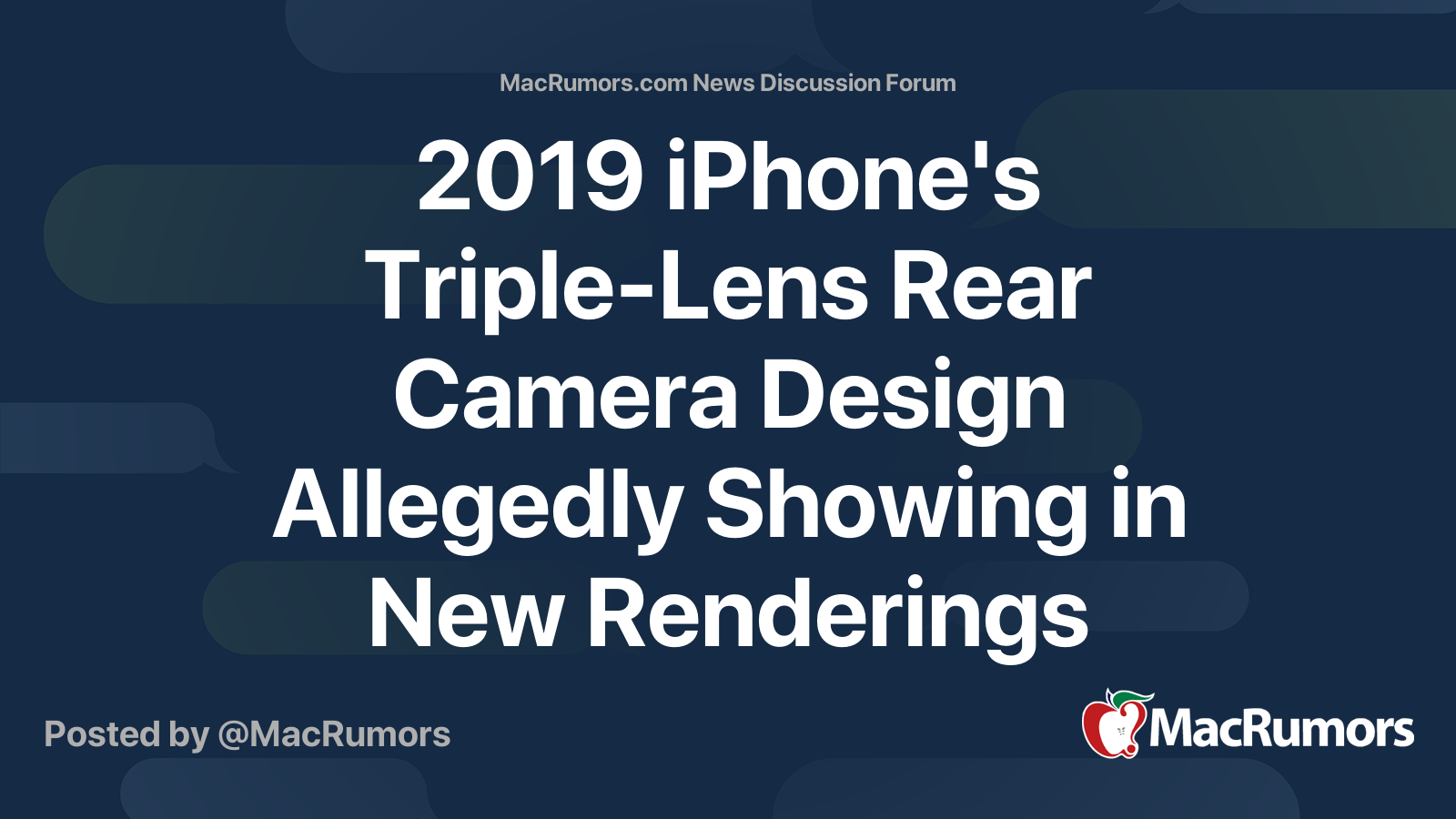 2019 iPhone's Triple-Lens Rear Camera Design Allegedly Showing in New ...