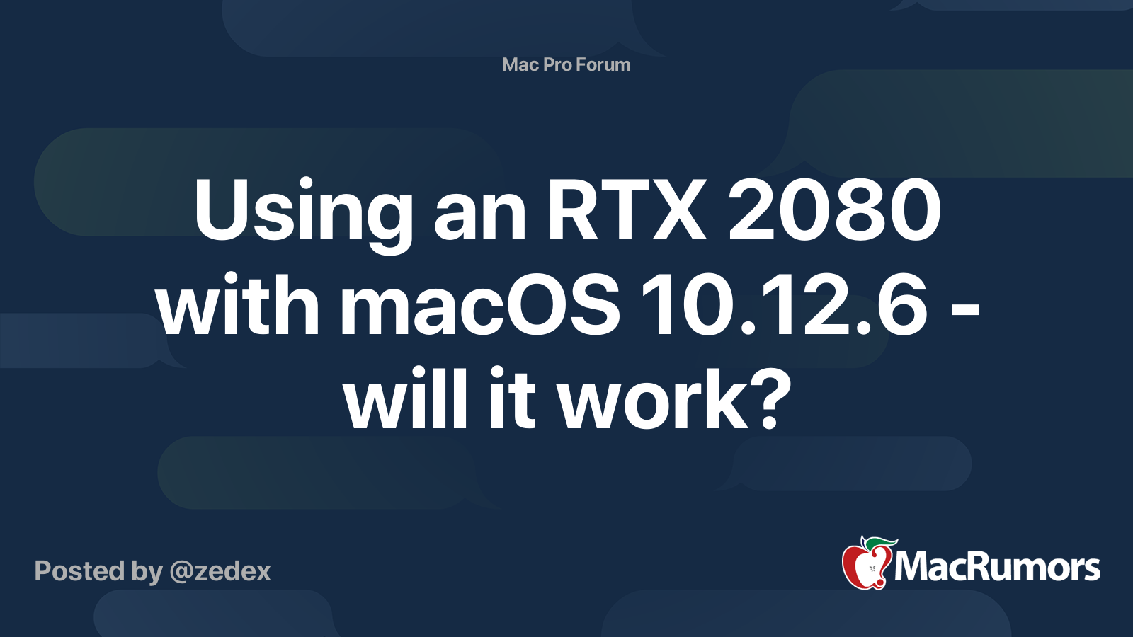 Mac cheap os rtx