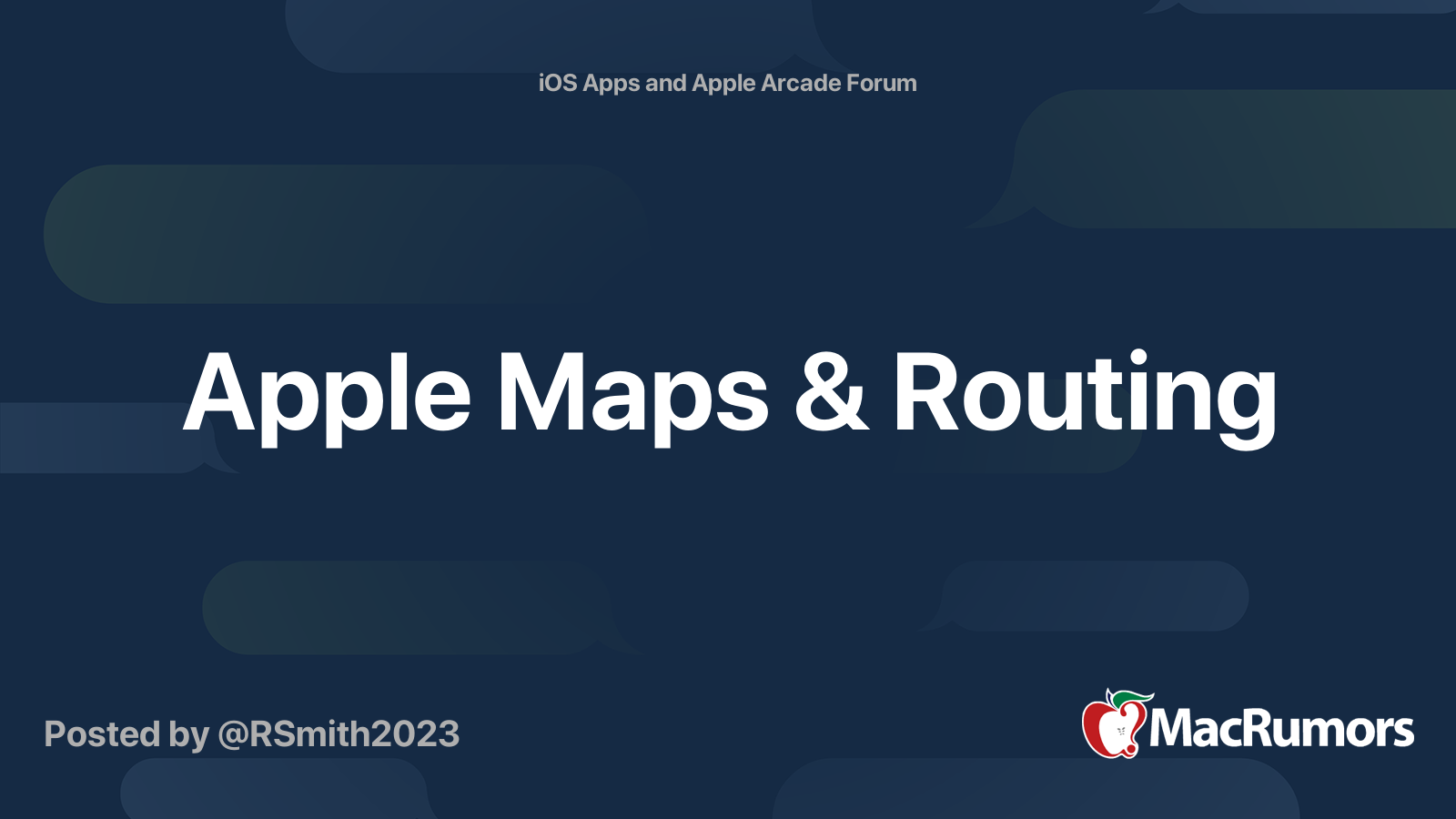 Apple Maps & Routing | MacRumors Forums