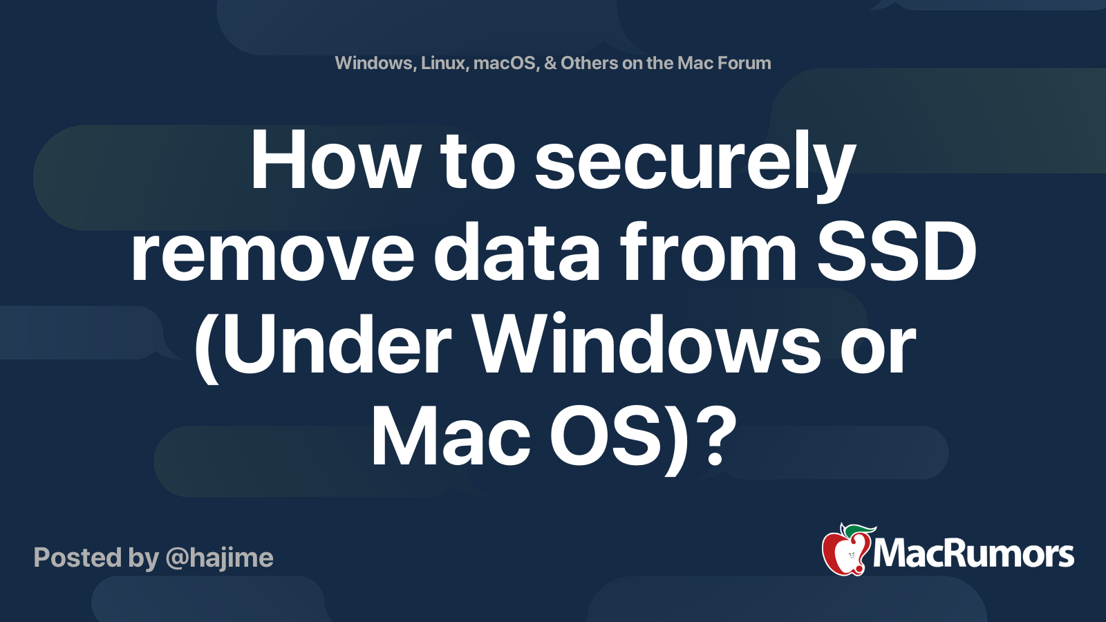 how-to-securely-remove-data-from-ssd-under-windows-or-mac-os-macrumors-forums