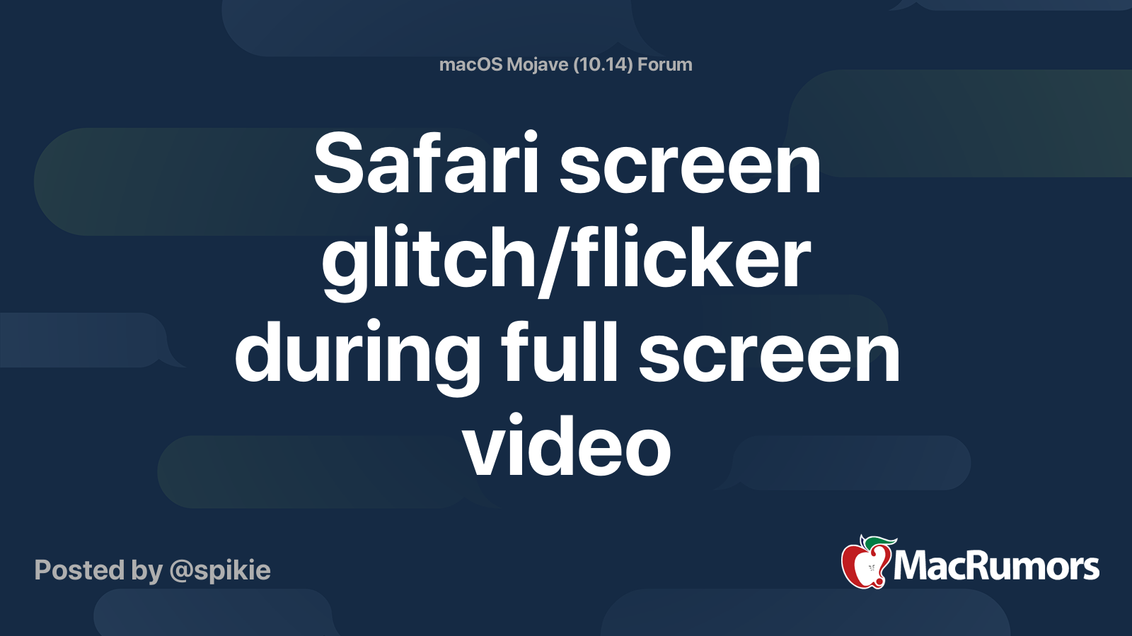 safari flickering full screen