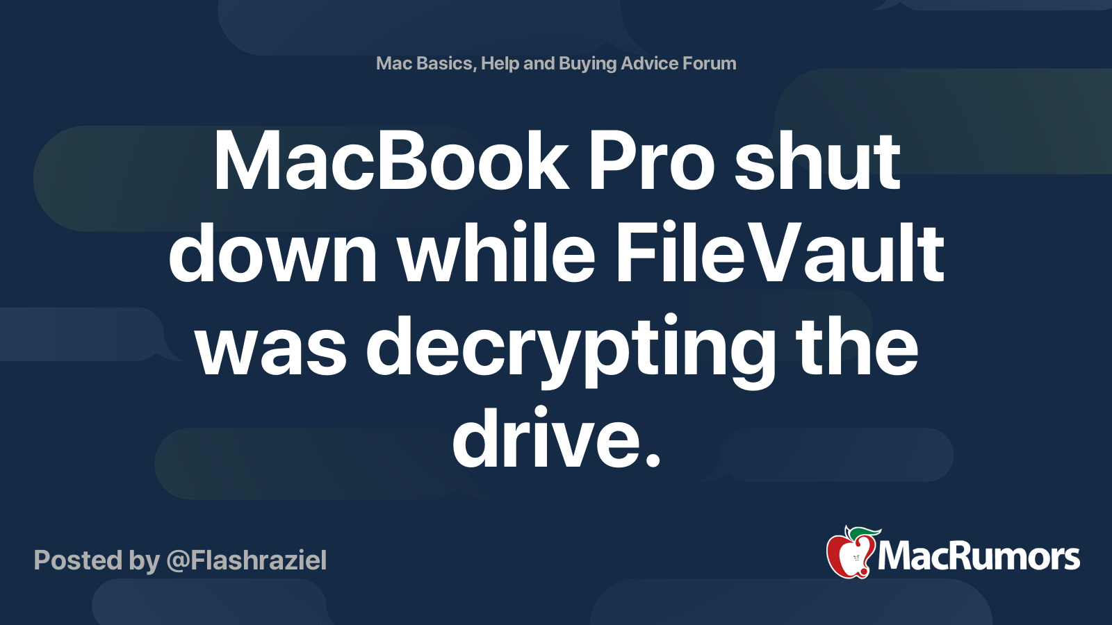 MacBook Pro shut down while FileVault was decrypting the drive