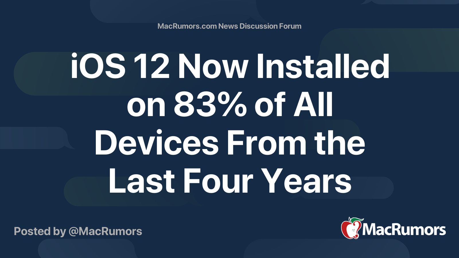 iOS 12 Now Installed on 83% of All Devices From the Last Four Years ...