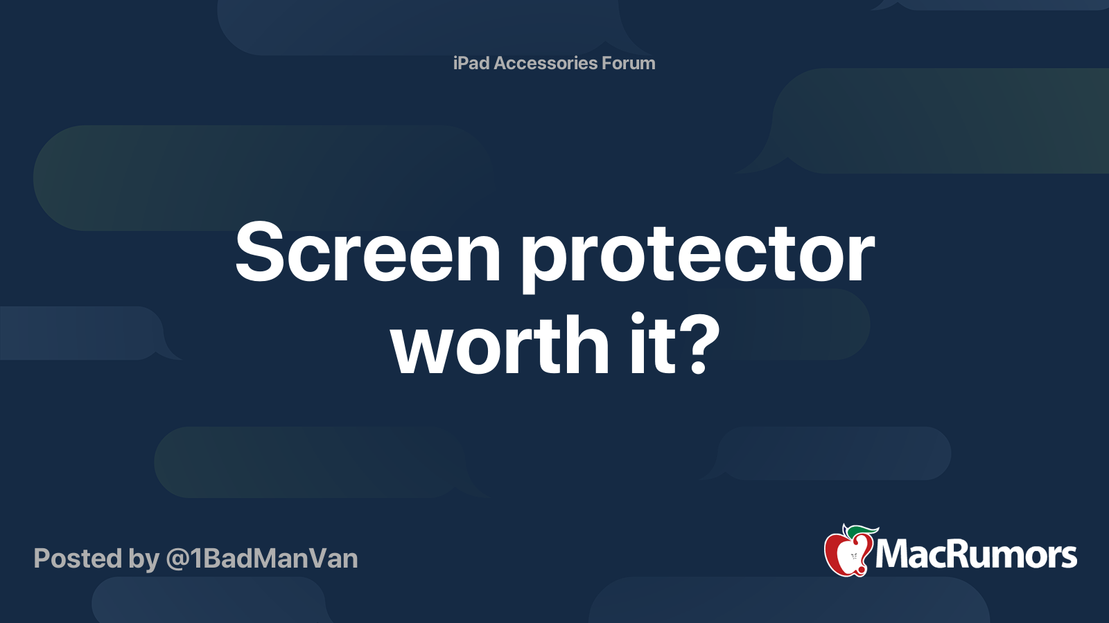 Screen protector worth it? MacRumors Forums