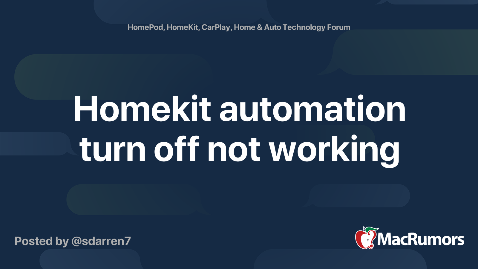 Homekit automation turn off not working MacRumors Forums