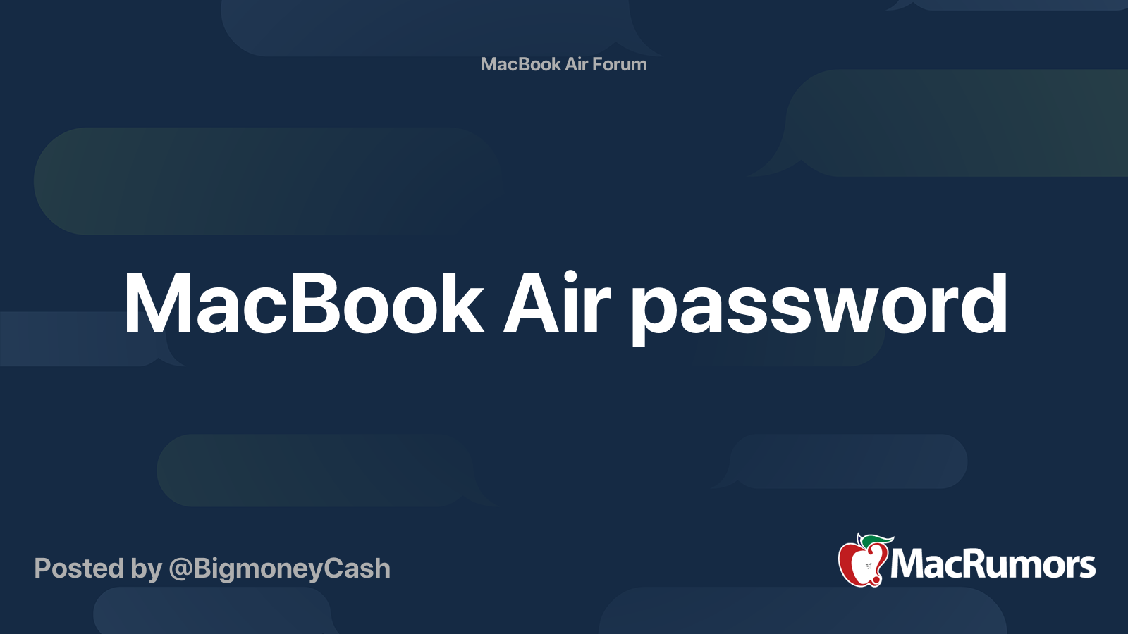 update email password on macbook air