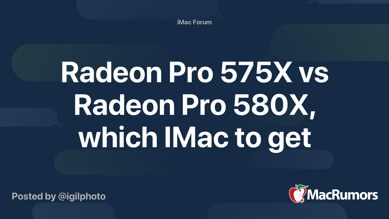 Radeon pro 580x discount imac