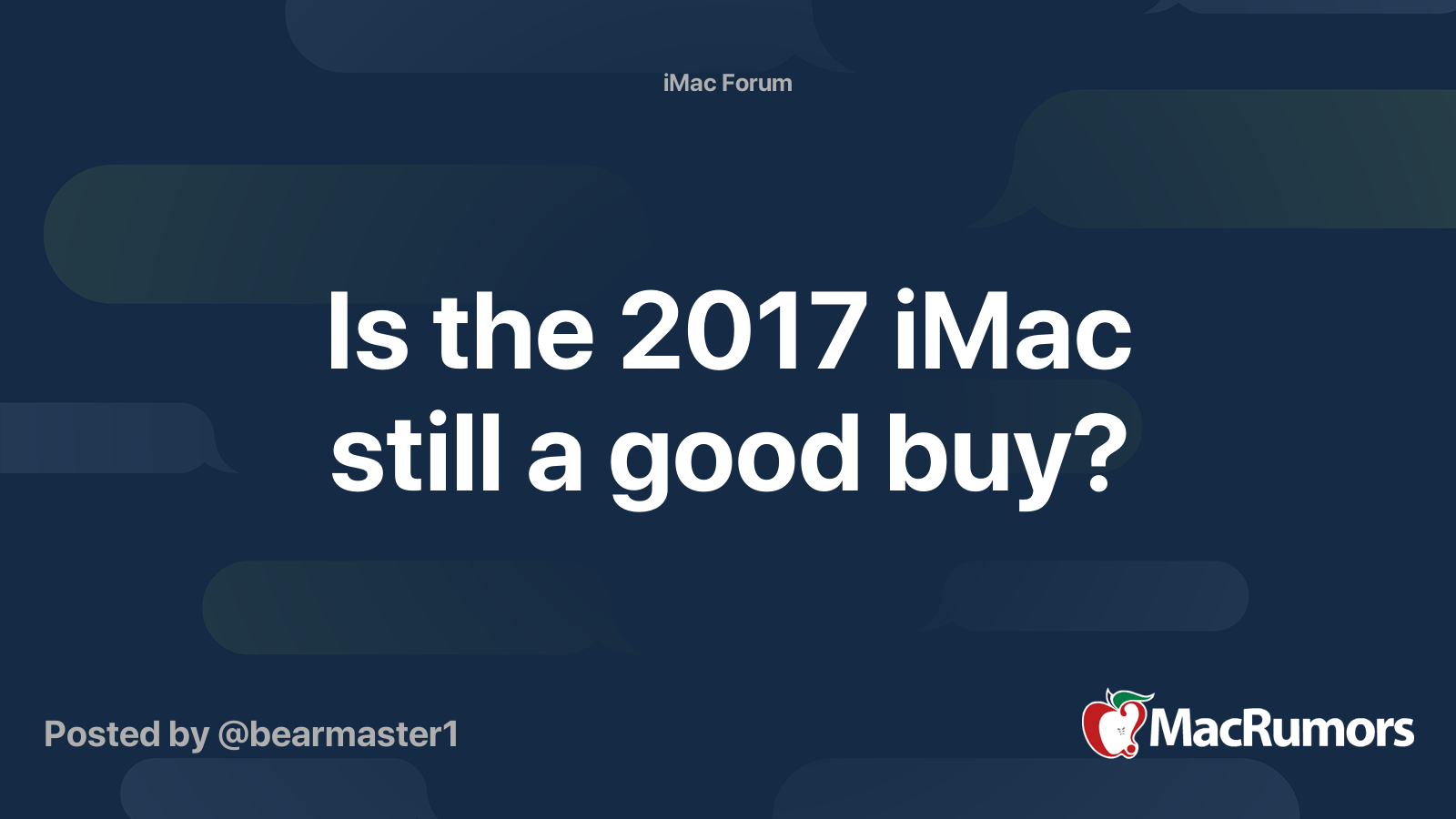 Is the 2017 iMac still a good buy? | MacRumors Forums