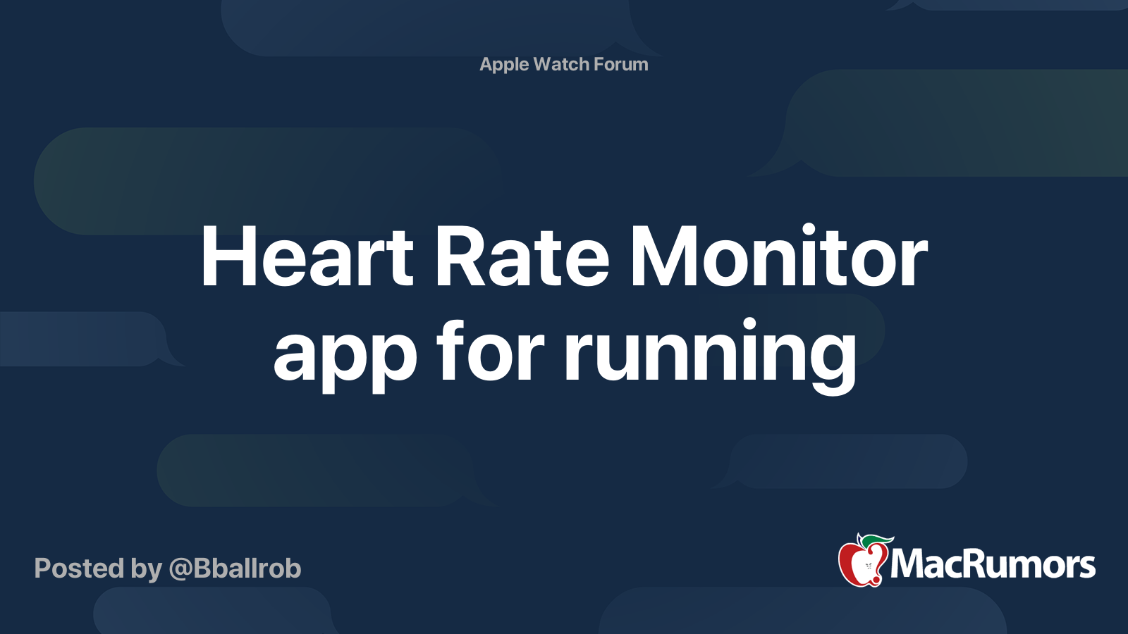 Heart Rate Monitor app for running MacRumors Forums