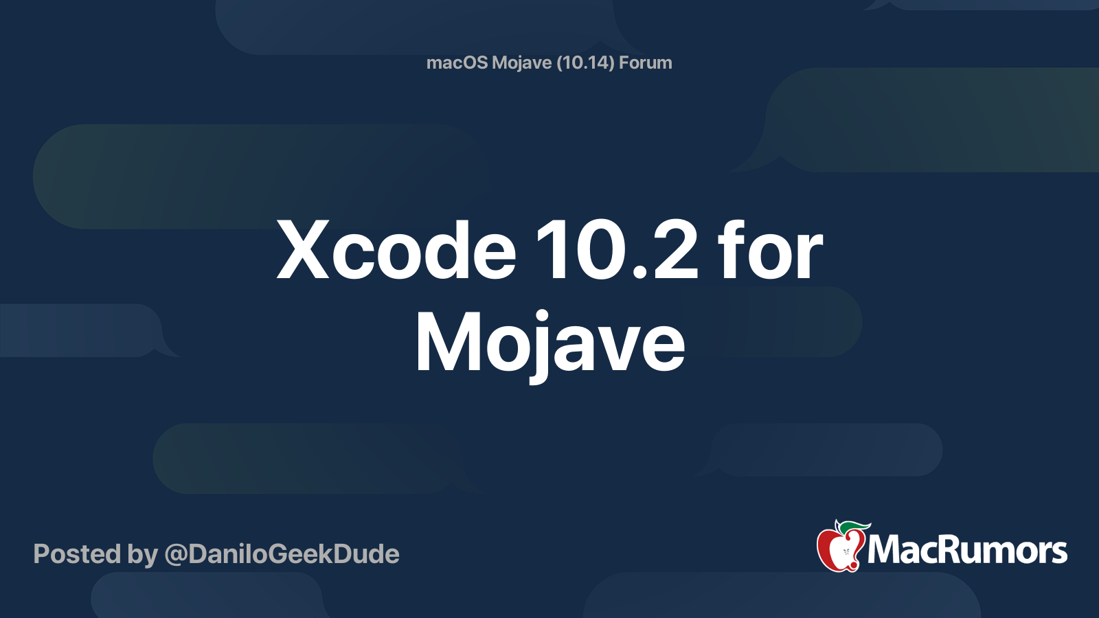 Как установить xcode на mac os mojave