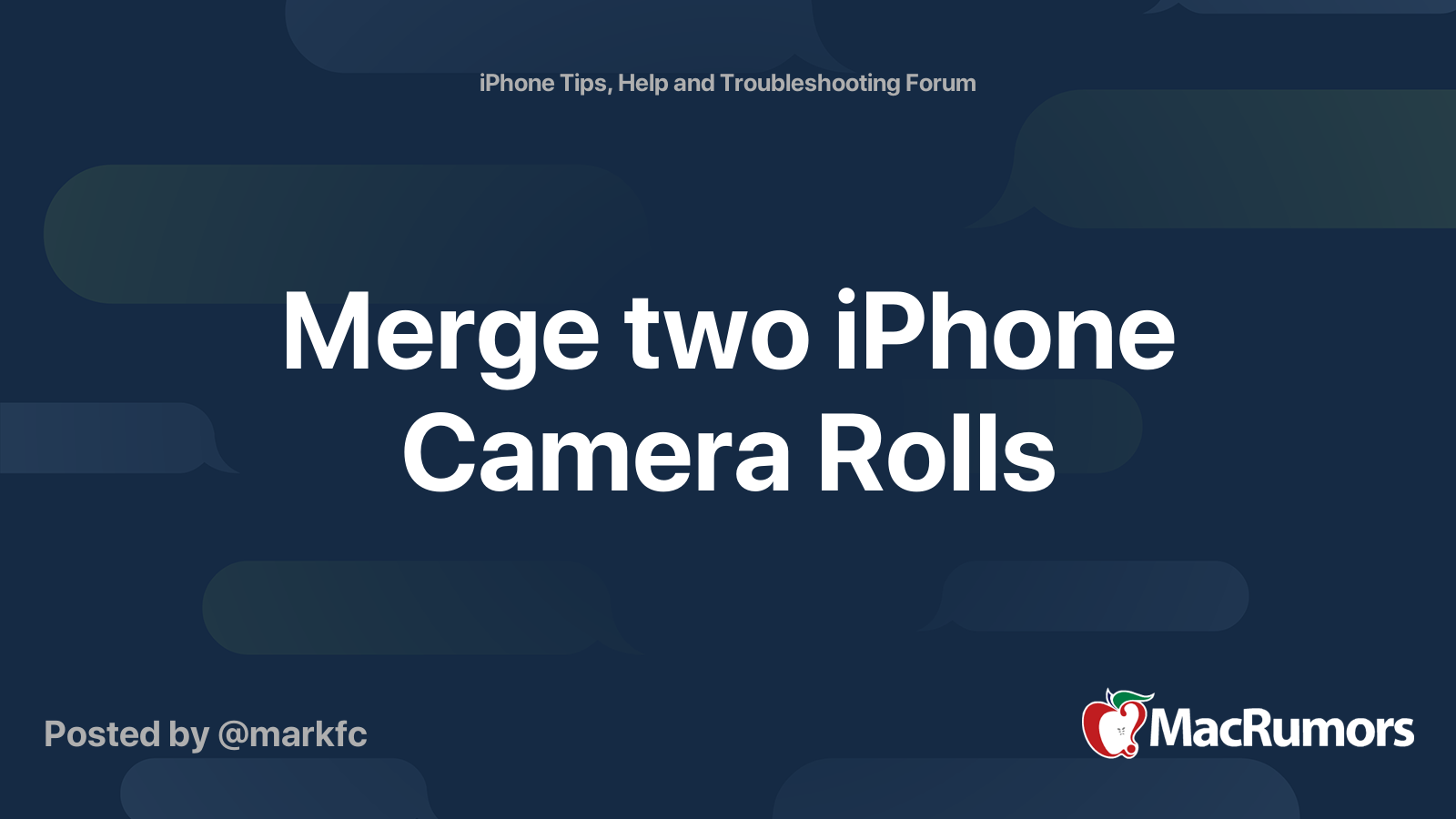 Merge two iPhone Camera Rolls MacRumors Forums