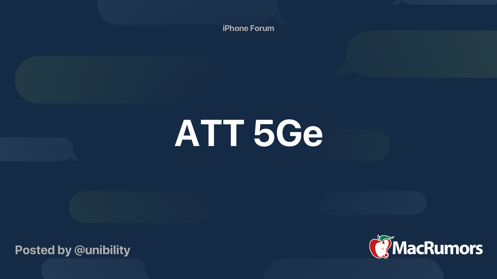 ATT 5Ge | MacRumors Forums