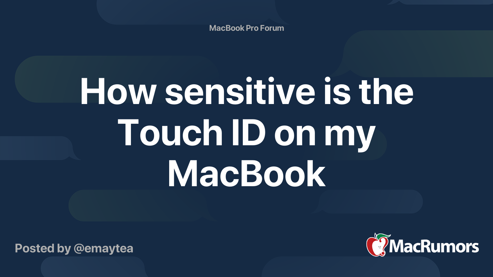 how-sensitive-is-the-touch-id-on-my-macbook-macrumors-forums