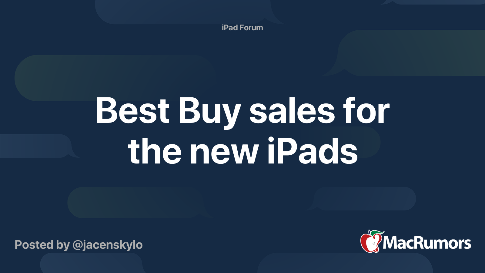 Best Buy sales for the new iPads MacRumors Forums