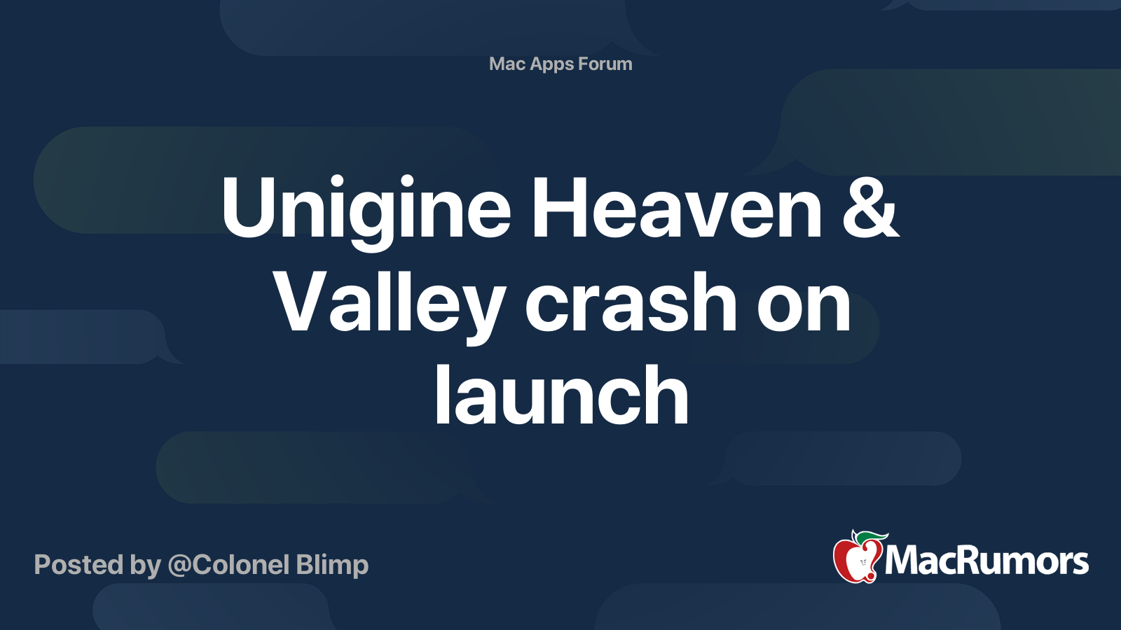 Unigine Heaven Valley Crash On Launch Macrumors Forums - rbx heaven